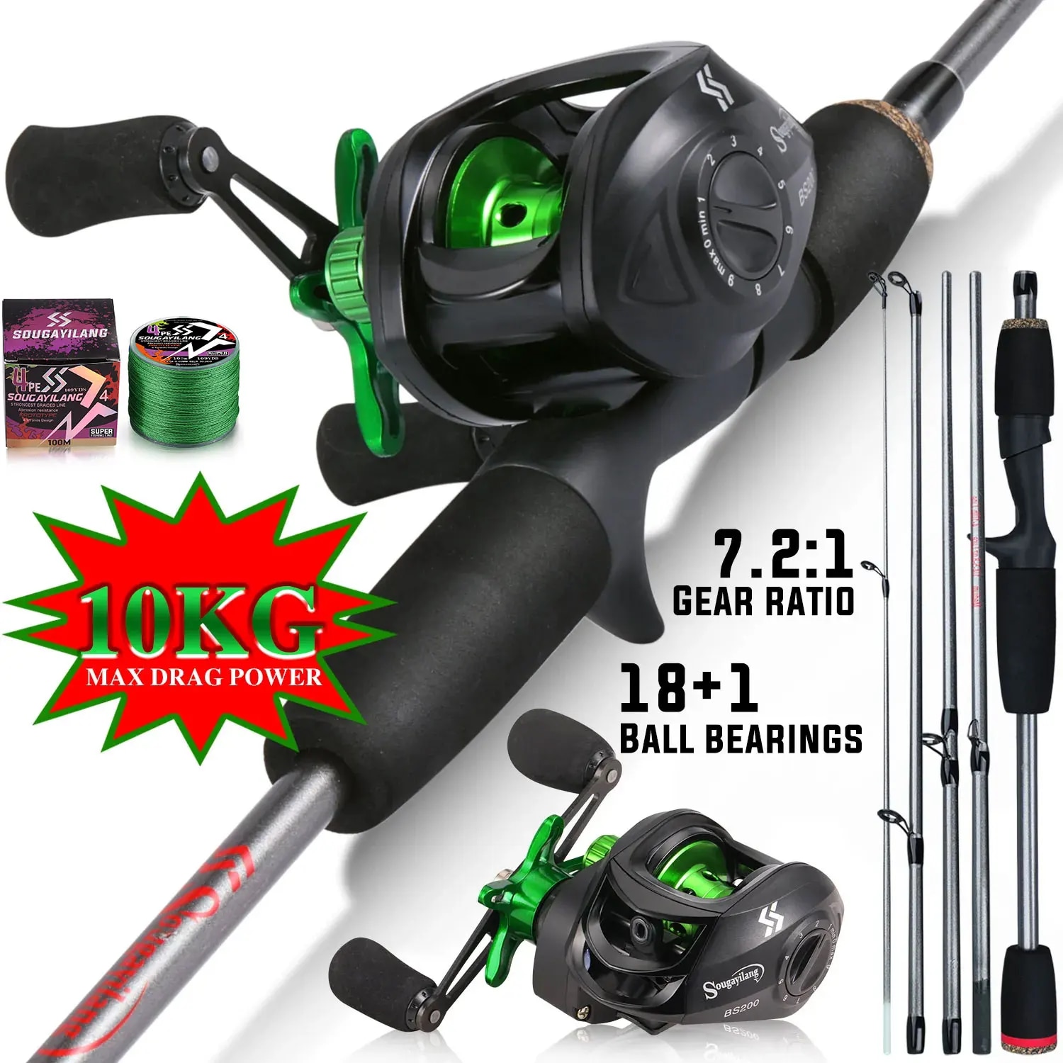 Fishing Line Spooler - Canna da pesca Sougayilang combinata canna